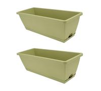 YARNOW 2pcs Vegetables Planting Pots Resin round Light Green Anti-fall Not Easy to Deform Convenient Planters for Balcony Gardening