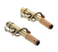 YARNOW 2Pcs Vintage Saxophone Neck Accessories Straight Curved Bronze Sax Neck with High Elastic Cork for Enhanced Tone Portable Lightweight Design for Musicians