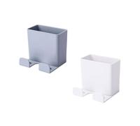YARNOW 2pcs Wall Mounted Mobile Phone Charging Stands with Strong Carrying Capacity Abs Material Multi-use Plug Storage Holders and Power Line Hooks for Home Office Organizing