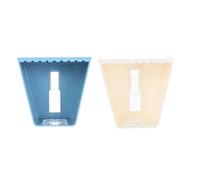 YARNOW 2pcs Wall Mounted Pump Bottle Hanging Rack No-drill Installation, Pp Material Bathroom Shelf Upper and Lower Layers, for Kitchen and Dining Room Storage