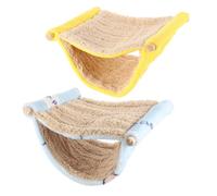 YARNOW 2pcs Warm Yellow Bird Hammock Nest Made of Soft Lint Material for Small and Medium Birds and Chinchillas, Double-layer Hanging Nest for Sleep and Play in Birdcages