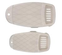 YARNOW 2pcs Washboard Laundry Wash Board for Hand Washing Clothes, Plastic, Anti-slip, Space-saving Storage, Small Grey and Large Grey, Home Kitchen Sink