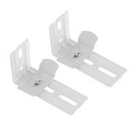 YARNOW 2pcs White Iron Window Blind Brackets for Secure Fixation and Long Term Durability, Simple and Elegant L Shaped Mounting Brackets for Vertical Blinds Installation in Home