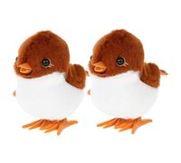 YARNOW 2pcs Wind Up Sparrow Animal for Jumping Clockwork Bird Models with Vivid Colors Funny Plush Windup for Easter Birthday Party Favors and Physical Activity