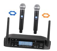 YARNOW 2Pcs Wireless Microphones System Cordless Uhf Microphone for Live Performances Speeches and Karaoke Uk Plug High Fidelity Sound Portable Design Versatile Use