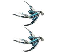 YARNOW 2pcs Women Swallow Brooch Alloy Painted Breastpin Pin Creative Design Fine Workmanship Decorative Accessories for Clothes and Bags Random Color