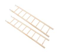 YARNOW 2pcs Wooden Bird Cage Ladder Cage Hang Hooks for Parakeets and Parrots, Indoor Climbing That Stimulates Exploration and Reduces Boredom and Anxiety in Small to Medium Birds