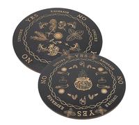 YARNOW 2pcs Wooden Divination Board Wiccan Altar Supply Vintage Style Tarot Prop for Home Decor Party Use present for Friends Family