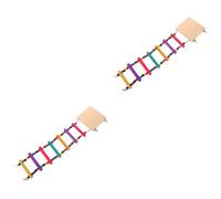 YARNOW 2pcs Wooden Parrot Climbing Ladder Toy Perch Platform Safe and Fun Chewing and Playing Activity for Birds Easy to Install Bird Training Accessory