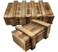 YARNOW 2Pcs Wooden Puzzle Box Set with Compartments, Educational Brain Teaser for, Difficult Problem-Solving Puzzle Boxes for Money and Early Development