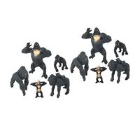 YARNOW 2sets Animal Toy Toy Animals Figures Jungle Realistic Figurine Simulation Wildlife 4pcs*2