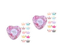 YARNOW 2sets Crown Rings Set Adorable Jewelry for Comfortable Dress Up for Pretend Play for Year Day Celebrations 10pcs*2