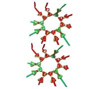 YARNOW 2sets Elegant Christmas Dog Bow Tie Outfit Set Adjustable Collar Bowknot Pet Necklace Stylish for Pet's Special Occasions 20pcs*2
