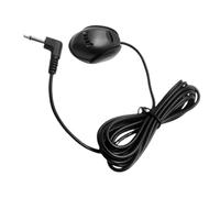YARNOW 3.5mm External Car Microphone Wired Replacement for Vehicle Stereo Radio, Black Stick-on Condenser Mic for Hands-free Calling and Audio Recording