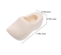 YARNOW 3 Pairs Mini Wooden Shoe Models for Dollhouse Decor Unpainted Dutch Klompen Accessories Durable Wood Blanks for DIY Miniature House Scenes