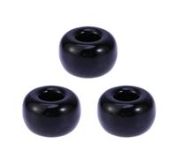YARNOW 3 Pcs Ceramic Toothbrush Holder with Black round Base Practical Creative Toothbrush Stand for Bathroom or Table Minimalist Design Naturally
