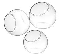 YARNOW 3 Pcs Glass Plant Terrarium Bowls for Succulent Air Plants for Hydroponics Desk and Home Decoration DIY Display Containers