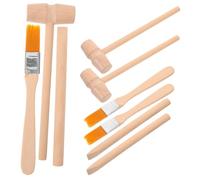 YARNOW 3 sets Dinosaur Excavation Tool Kit Wooden Hammer Brush Pretend Play Digging Educational Archaeology Tools for Science Exploration and Gemstone Digging