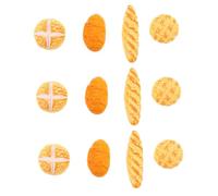 YARNOW 3 Sets Dollhouse Bread Miniature Food Props for Tiny Kitchen Decoration Realistic Resin Bakery Models with Per Set Friendly for Creative Play and Role Playing Accessories