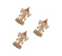 YARNOW 3 Sets Merry Go Round Puzzle Wooden DIY Assembly Educational Model for Adults Creative Handcrafted Jigsaw Construction Kit Enhancing Imagination and Patience