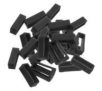 YARNOW 30 Pcs Black Silicone Watch Strap Clasp Lockers Retainer Buckles for Watchbands Replacement, Anti-slip and Wear-resistant, Super Light Weight Watch Strap Accessories