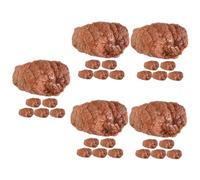YARNOW 30 Pcs Lifelike Fake Beef Meat Models PVC Simulation Cooked Meat Decoration for Restaurant Display Preschool Teaching and Photography Props