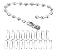 YARNOW 300pcs Adjustable Silver Beaded Chain Roll Made of Rust Resistant Iron for Tags and Beaded Necklace Chains, for DIY Jewelry Making and Keychain Accessories