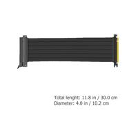 YARNOW 30cm Pci-e 3.0 16x Riser Cable 180 Degree GPU Extension Adapter | Six-wire Copper Design, Tpe Sleeve and PE Insulation, Strong Shielding for Vertical Graphics Card Mounting