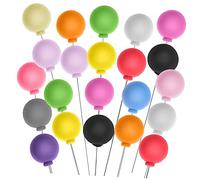 YARNOW 30Pcs Colorful Foam Ball Cupcake Toppers for Cake Decorations for Birthday Parties and Weddings Easy to Insert Fun and Adorable Mini Foam Balls for Desserts and Fruit