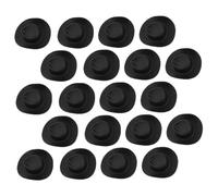 YARNOW 30pcs Mini Western Cowboy Hats for DIY Dollhouse Accessories Plastic Tiny Cowgirl Caps for Crafting and Party Planning Ample Supply for Group Projects