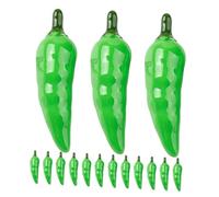 YARNOW 30pcs Vivid Pepper Models Mini Artificial Chili Simulated Mini Green Peppers for Home Office Decor