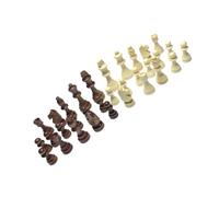 YARNOW 32pcs Wooden International Chess Pieces Dual Color Classical Chessmen Replacement for Chess Board Educational for Adults