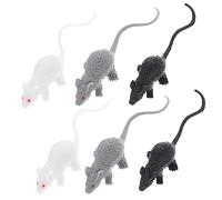 YARNOW 36Pcs Realistic Plastic Mice Props Halloween Prank for Party Decoration with Black Grey White Mini Rats Trick Animal Accessories for Scary Festive Fun