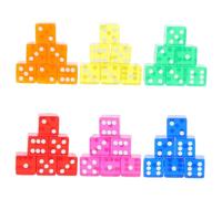 YARNOW 36pcs Sided Acrylic Dice Set for Math Teaching Counting Exercises and Party Entertainment Transparent Game Accessories for Board Games and Stacking Activities