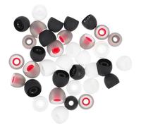 YARNOW 36Pcs Silicone Earbud Tips Replacement Covers, Noise Reducing Headphone Earbuds Cushions with Black, Red, White in Small, Medium, Large Sizes for Sports and Outdoor Use