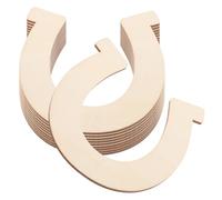 YARNOW 36pcs Unfinished Horseshoe-Shaped Wood Cutouts for DIY Crafts, Resistant to Deformation, Versatile Application, Beige Wooden Chips for Western Party Decorations