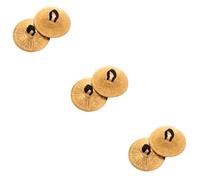 YARNOW 3pairs Finger Cymbals for Dancer Belly Dance Show Percussion Instrument Small Finger Cymbals Dancing Prop