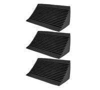 YARNOW 3Pcs Acoustic Corner Bass Trap Soundproof Foam Panels 12X12X24Cm High-Density Fire-Resistant Gear-Shaped Sound Absorbing Pads for Home Theater Ktv Studio Walls