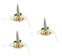 YARNOW 3pcs Adorable Pet Unicorn Hat Comfortable Party Cosplay Hat for Cat Dog Puppy s