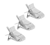 YARNOW 3pcs Bird Cage Food Holding Clips Pet Parrot Bird Vegetable Food Fixing Clips Practical Cage Bar Fixing Design Stainless Steel Material Feeding for Parakeets