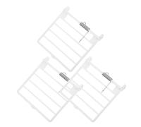 YARNOW 3pcs Bird Cage Supplies Bird Feeder Spring Door White Plastic Versatile Convenient Fixed Door