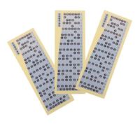 YARNOW 3pcs Black Guitar Fretboard Note Stickers for Beginners, Removable Pvc Music Theory Aid Labels, Portable Fingerboard Training Tool for Guitar Learning and Practice