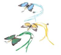 YARNOW 3pcs Cat Teaser Replacement Heads Butterfly Shape Interactive Kitten Plaything Made of Sturdy Pp Material for Cat Exercise and Fun Playing with Your Pets