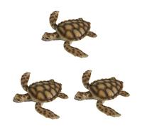 YARNOW 3pcs Children's Sea Life Toys Real Turtle Model Educational PVC Toys Party Favors