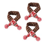 YARNOW 3pcs Christmas Pet Scarf Winter Warm Neckerchief for Dogs and Cats Soft Comfortable Holiday Bandana for Puppy Party Outdoor Walks Festive Decoration Accessory