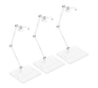 YARNOW 3Pcs Clear Acrylic Action Figure Stand with Waist Clamp for Collecting and Displaying Dolls Miniature Mannequins and Anime Figures Transparent Design