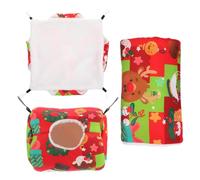YARNOW 3pcs Cozy Red Cloth Small Pet Hammock Bed for Hamsters and Pet Rats, Comfortable Sleeping House Suitable for Use the Cage or Other Places You Want