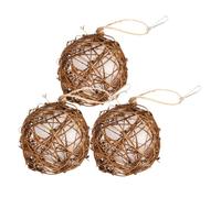 YARNOW 3pcs Creative Spherical Hummingbird Nest Filled with Wild Bird Nesting Material Wood and Cotton Three-piece Design for Indoor Courtyard Gardens and Outdoor Bird Enthusiasts