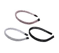 YARNOW 3pcs Crystal Headband Rhinestone Headband Abs Beautiful Styling Hair Accessories for Daughter and Mother Homecomings Anniversaries