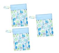 YARNOW 3pcs Diaper Storage Bag Travel Napkin Pouch for Wet Dry Diapers Portable Organizer for Boy Girl Lightweight Easy to Clean for Nursery The Go Use